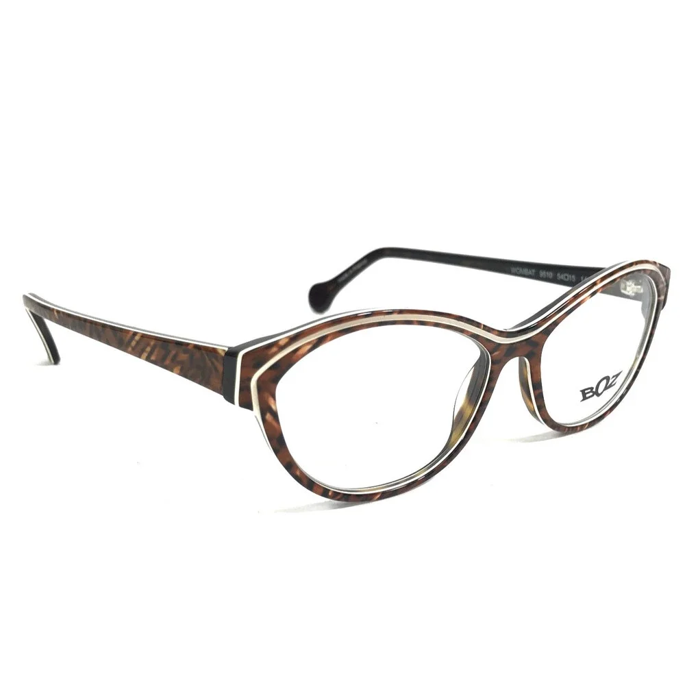 BOZ Eyeglasses Frames WOMBAT 9510 Panther Cream Brown Beige 54-15-140